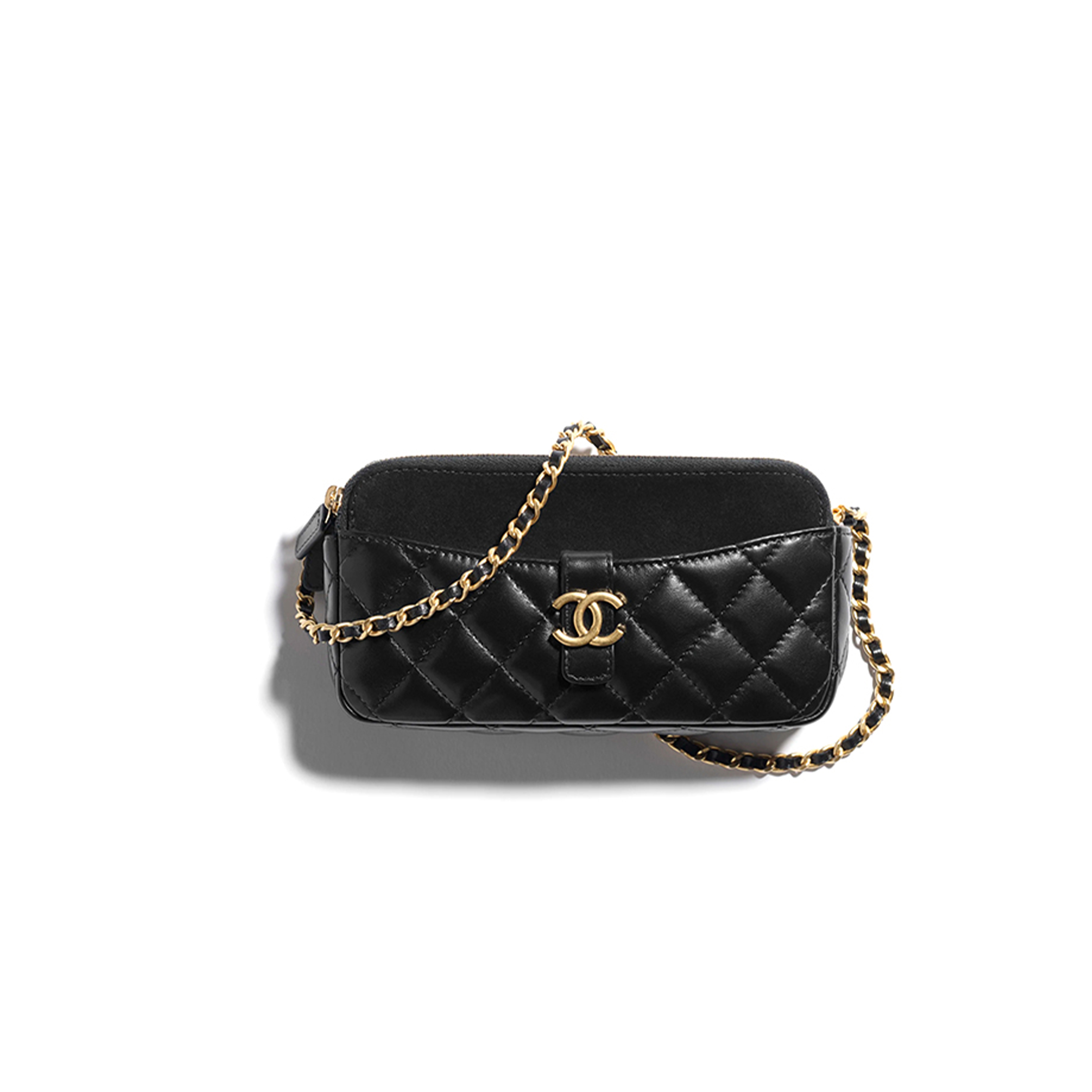CHANEL ZIPPED PHONE HOLDER WITH CHAIN AP4743 B20683 (17.5*10*3cm)